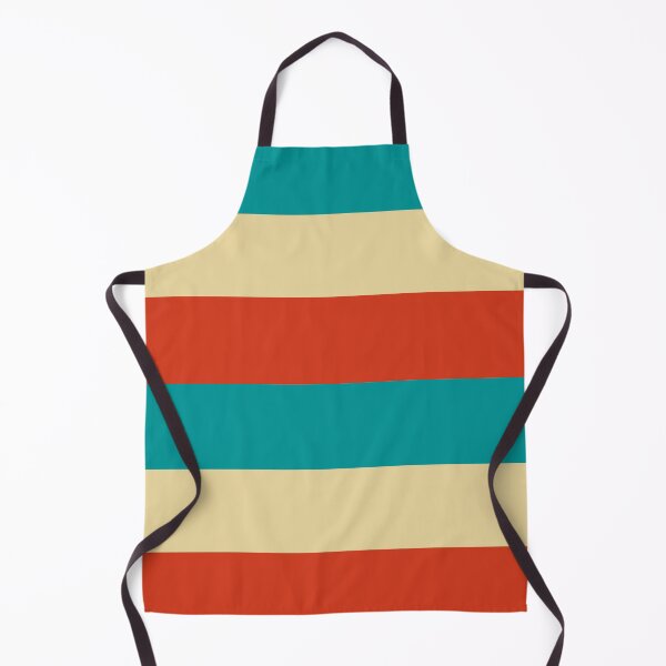 Item preview, Large stripes in burned orange, beige and turquoise designed and sold by StefanStudioArt.