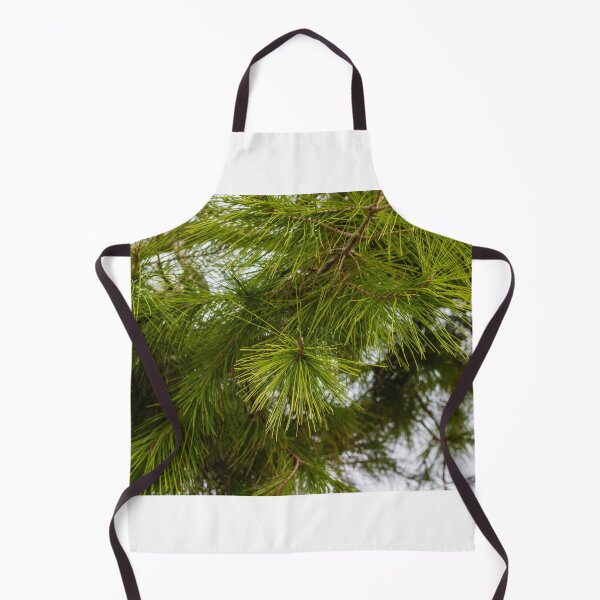 Item preview, Close-Up of Green Pine Needles on Evergreen Branch With Morning Dew in Forest designed and sold by Nmallia.