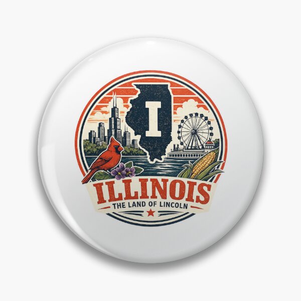Item preview, Illinois State Print Logo / Illinois Pride designed and sold by Thehatinthecat.