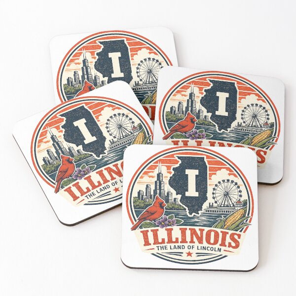 Item preview, Illinois State Print Logo / Illinois Pride designed and sold by Thehatinthecat.
