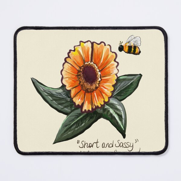 Item preview, Short and sassy Helenium sneezeweed with bee and name plant Bright orange yellow flower T-Shirt designed and sold by Artonmytee.