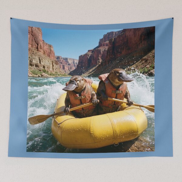 Item preview, Platypuses Rafting the Colorado River designed and sold by Tridentulus.