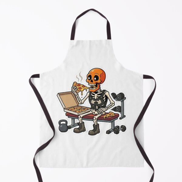 Item preview, Funny Skeleton Eating Pizza Gym Cheat Day Fitness Sticker designed and sold by JeevanStickers.