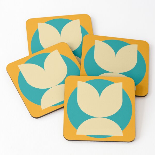 Item preview, Tulip flower in a blue circle designed and sold by StefanStudioArt.