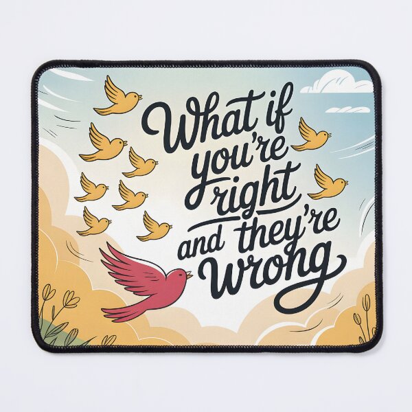 Item preview, What If You’re Right and They’re Wrong Bird Motivation designed and sold by JulyClub.