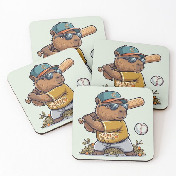 Item preview, Baseball Capybara – Funny Sports Mascot Art designed and sold by Dogandesighn.
