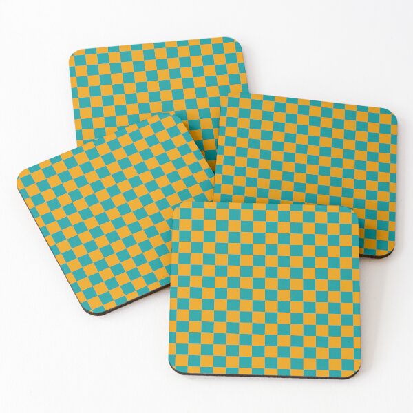 Item preview, Vichy yellow and turquoise E9 designed and sold by StefanStudioArt.