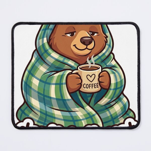Item preview, Cozy Coffee Bear - Don't Talk Yet - Morning Mood Aesthetic designed and sold by creatopage.