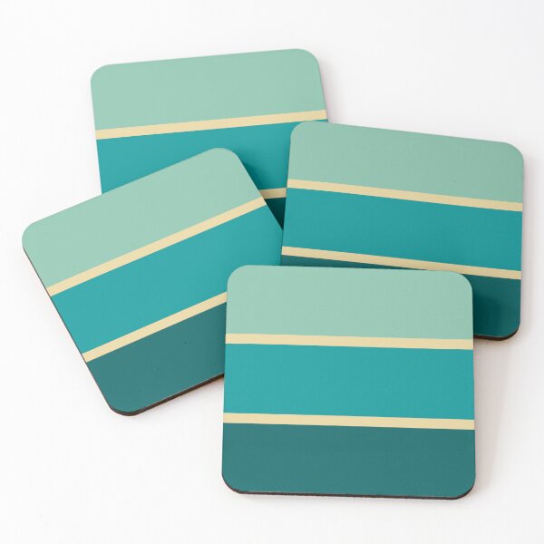 Item preview, Large stripes in light blue, turquoise and green designed and sold by StefanStudioArt.