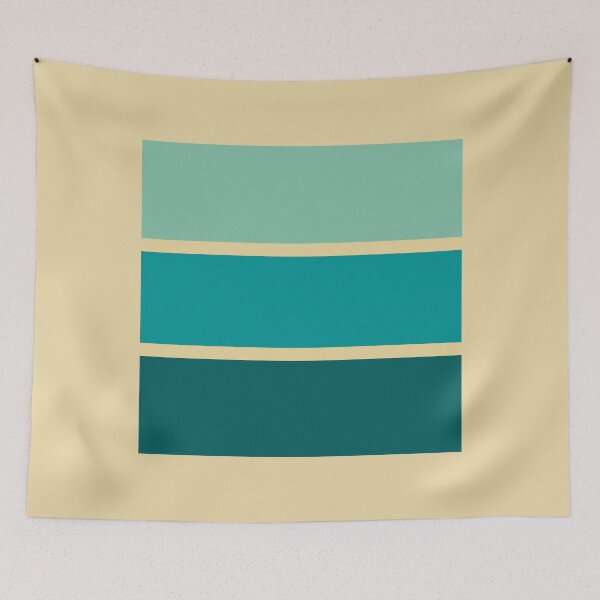 Item preview, Large stripes in light blue, turquoise and green designed and sold by StefanStudioArt.