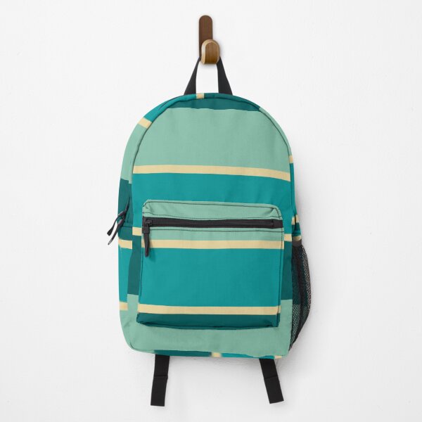 Item preview, Large stripes in light blue, turquoise and green designed and sold by StefanStudioArt.