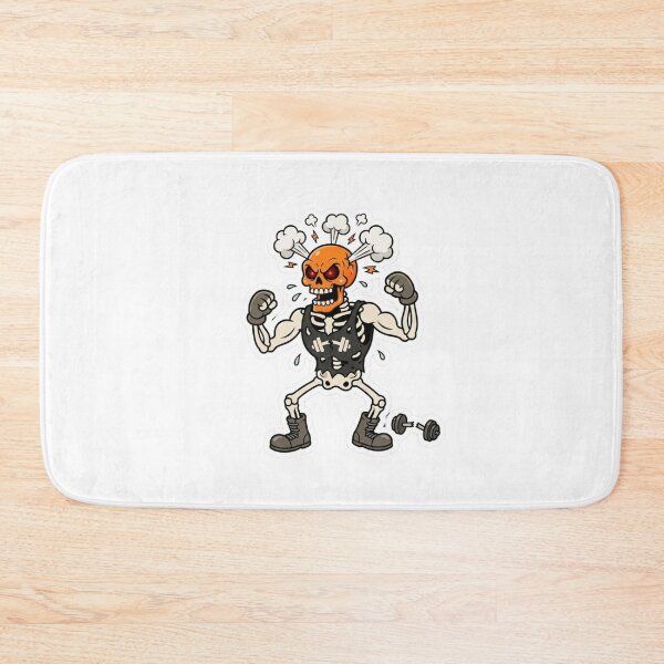 Item preview, Angry Gym Skeleton Beast Mode Pumping Iron Fitness Sticker designed and sold by JeevanStickers.