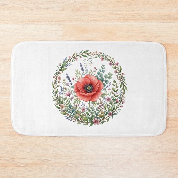 Item preview, Taurus Celestial Botanical - Red Poppy Floral Wreath designed and sold by MoonSoul Studio.