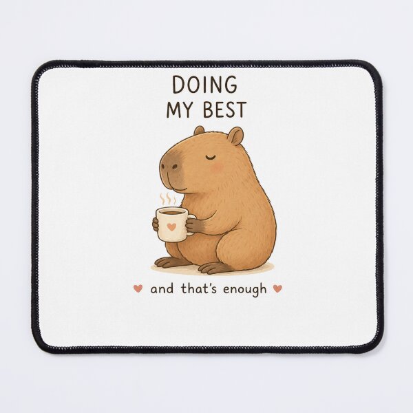 Item preview, Doing My Best Capybara Shirt – Cozy Aesthetic Mental Health Tee designed and sold by CalmMandala.