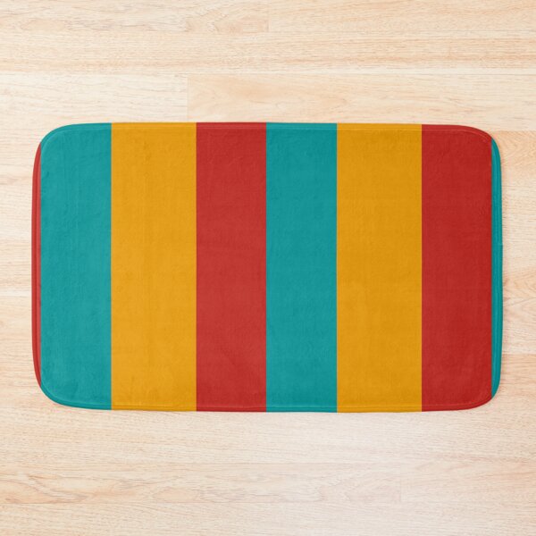 Item preview, Large stripes in turquoise, yellow and red designed and sold by StefanStudioArt.