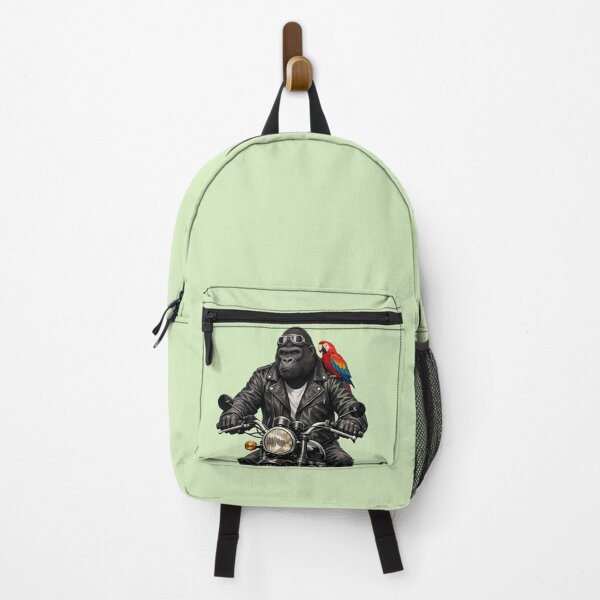 Item preview, Biker Gorilla with Parrot – Funny Animal Art designed and sold by Dogandesighn.