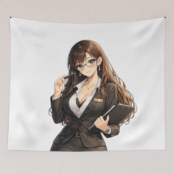 Item preview, Anime Secretary Girl | Elegant Office Girl designed and sold by YamiSociety.