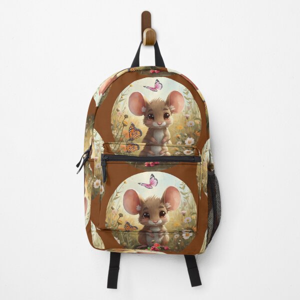 Item preview, Cute Mouse with Red Berries and Butterflies designed and sold by DidiDesignShop.