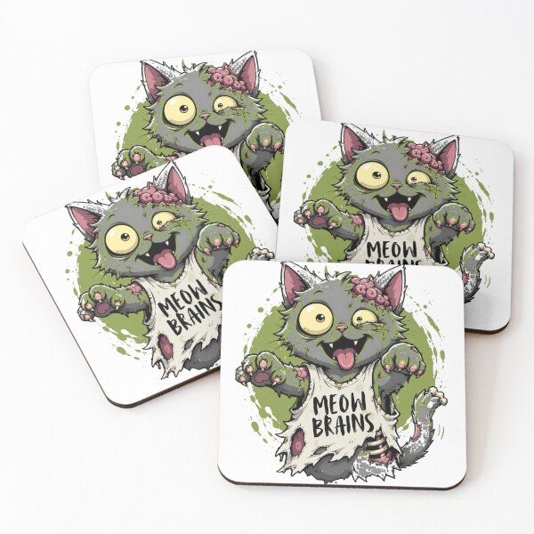 Item preview, Funny Zombie Cat Meow Brains designed and sold by Rightstudio1.