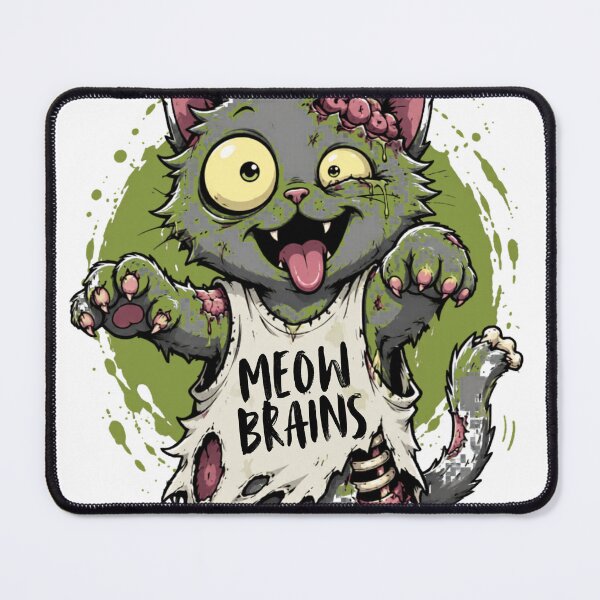 Item preview, Funny Zombie Cat Meow Brains designed and sold by Rightstudio1.