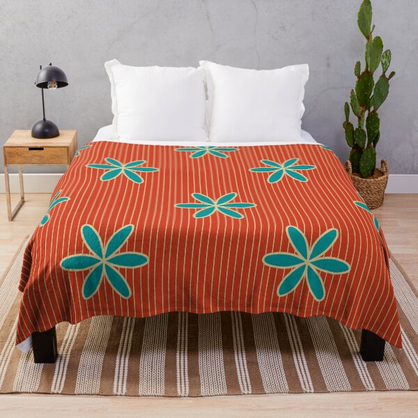Item preview, Blue Flowers in a stripe land B3 | Modern and Graphic Floral Design designed and sold by StefanStudioArt.