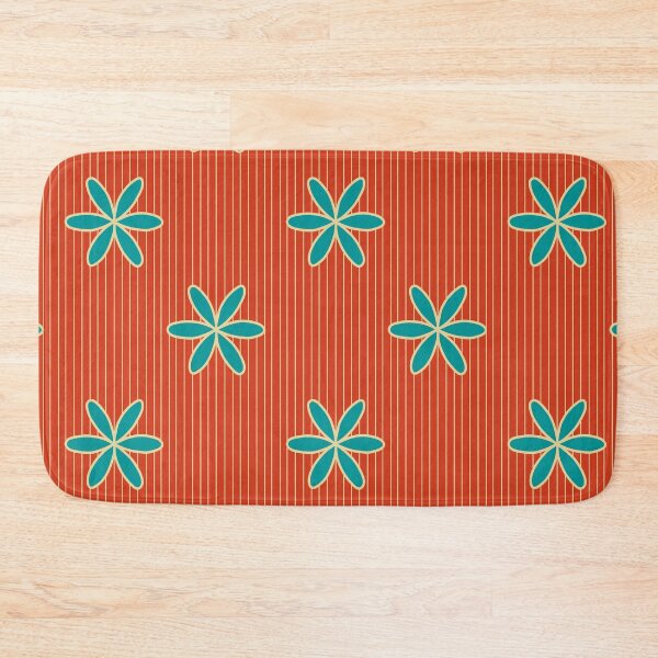 Item preview, Blue Flowers in a stripe land B3 | Modern and Graphic Floral Design designed and sold by StefanStudioArt.