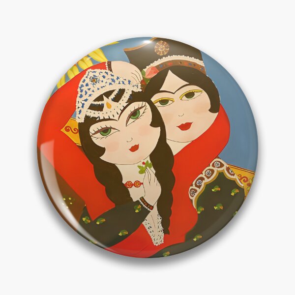 Item preview, Qajar Style Lovers Drawing with Moon and Sun designed and sold by Tulip1358.