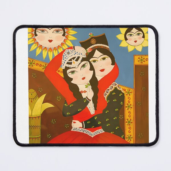 Item preview, Qajar Style Lovers Drawing with Moon and Sun designed and sold by Tulip1358.