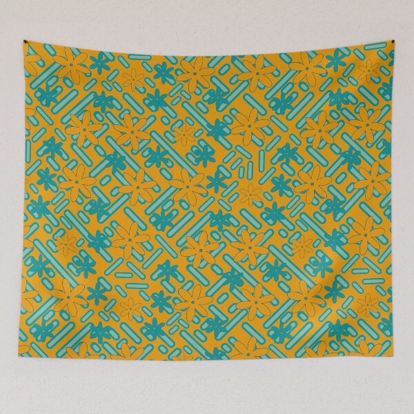 Item preview, Flowers in a geometric land E9 | Modern and Graphic Floral Design designed and sold by StefanStudioArt.