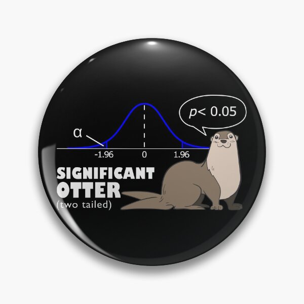 Item preview, Data science joke - Your Significant Otter, two tailed test designed and sold by Groenendijk.