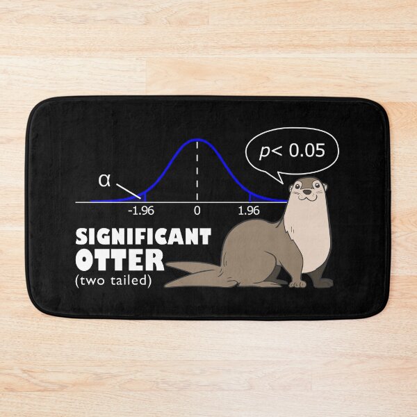 Item preview, Data science joke - Your Significant Otter, two tailed test designed and sold by Groenendijk.