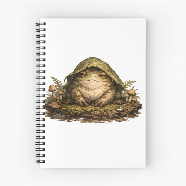 Item preview, Sleepy Goblincore Swamp Frog – Cozy Moss & Mushroom Woodland Sticker designed and sold by aquaterralife.