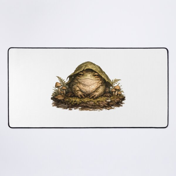 Item preview, Sleepy Goblincore Swamp Frog – Cozy Moss & Mushroom Woodland Sticker designed and sold by aquaterralife.