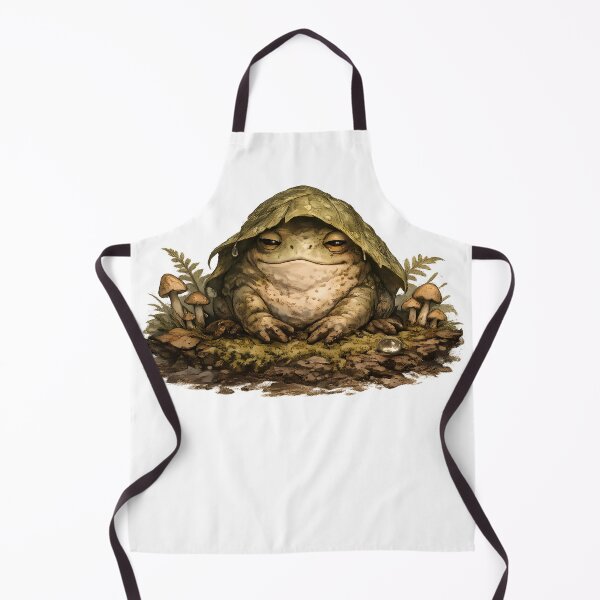 Item preview, Sleepy Goblincore Swamp Frog – Cozy Moss & Mushroom Woodland Sticker designed and sold by aquaterralife.
