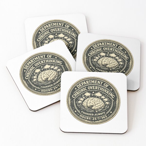 Item preview, Department of Chronic Overthinking Founded Always – Funny Fake Government Seal | Anxiety Humor Gift designed and sold by irfanshikh.