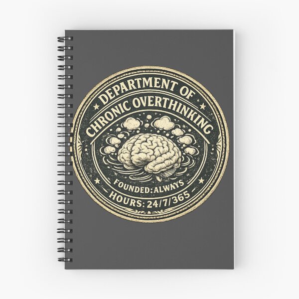 Item preview, Department of Chronic Overthinking Founded Always – Funny Fake Government Seal | Anxiety Humor Gift designed and sold by irfanshikh.