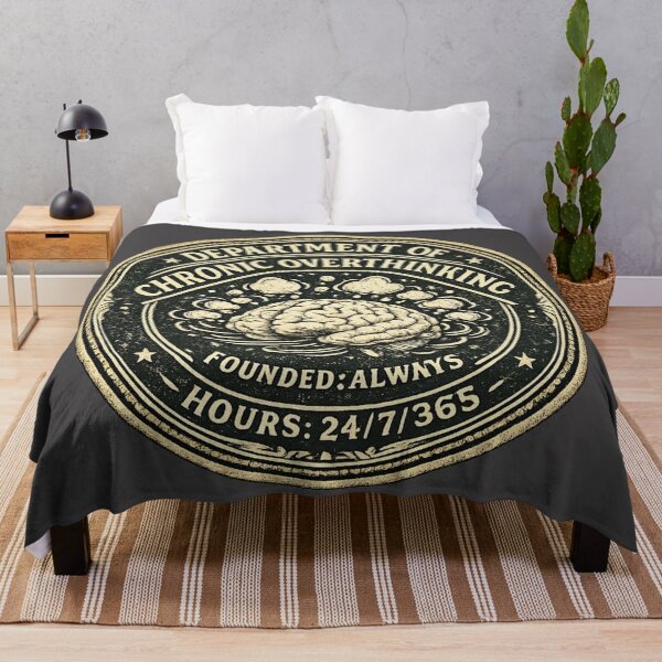 Item preview, Department of Chronic Overthinking Founded Always – Funny Fake Government Seal | Anxiety Humor Gift designed and sold by irfanshikh.