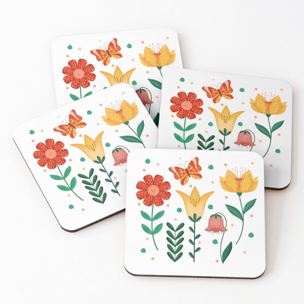 Item preview, Orange and Yellow Flowers designed and sold by NotPrettyinPink.