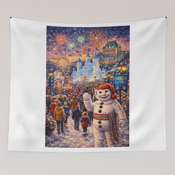 Item preview, Quebec Winter Carnival Celebration designed and sold by JcAbstractArt.
