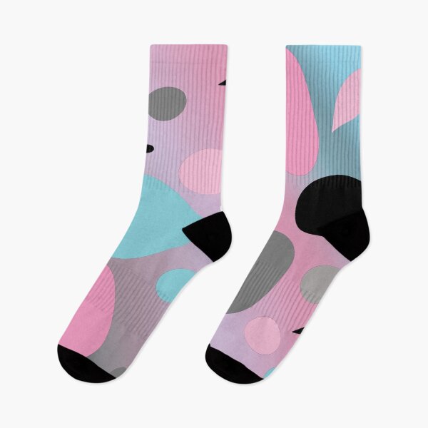 Item preview, Pink Gray Turquoise Blue and Black Abstract Shapes  designed and sold by Christina Katson.