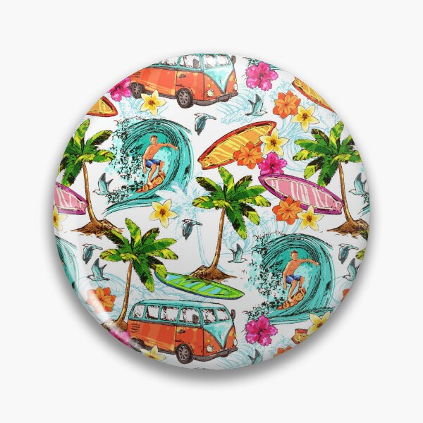Item preview, Retro surf Adventure Pattern-Vibrant Summer Vacation Vibe designed and sold by MagySale.