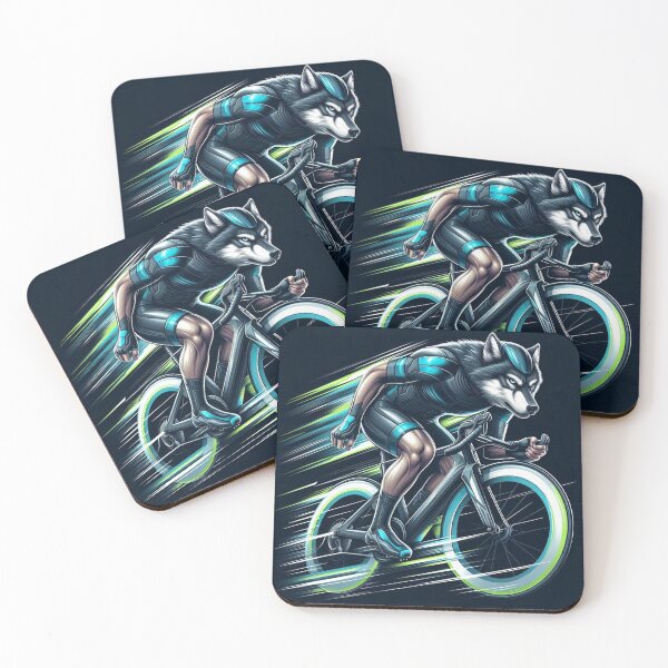 Item preview, Cycling Wolf – Futuristic Sports Animal Art designed and sold by Dogandesighn.