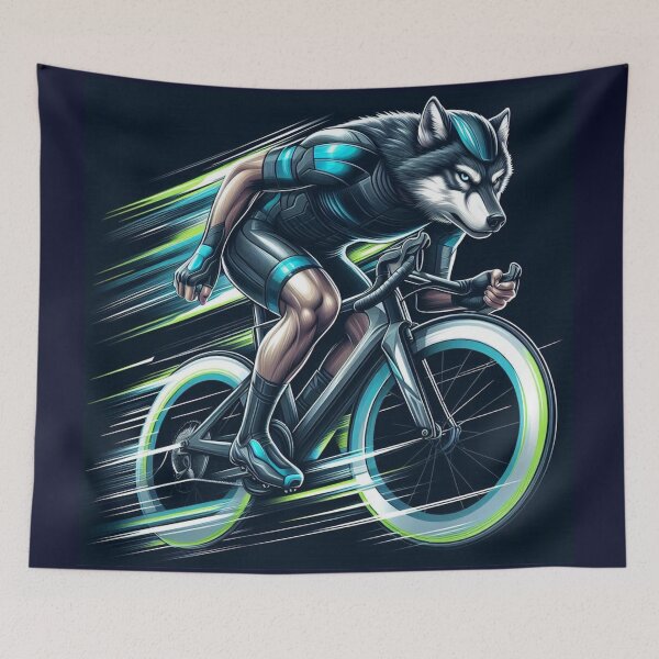 Item preview, Cycling Wolf – Futuristic Sports Animal Art designed and sold by Dogandesighn.
