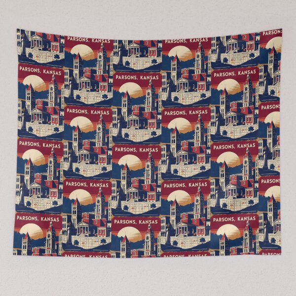 Item preview, Parsons Kansas 1950s USA Vintage Travel Tourism designed and sold by TravelersGems.