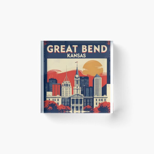 Item preview, Great Bend Kansas 1950s USA Vintage Travel Tourism designed and sold by TravelersGems.