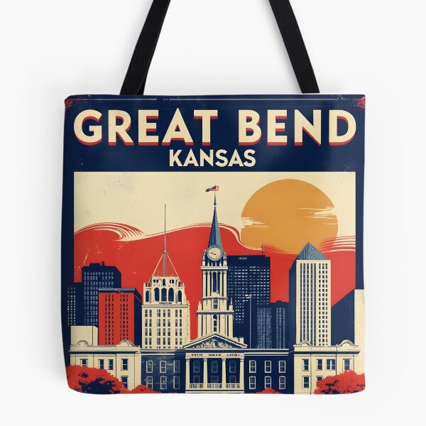 Item preview, Great Bend Kansas 1950s USA Vintage Travel Tourism designed and sold by TravelersGems.