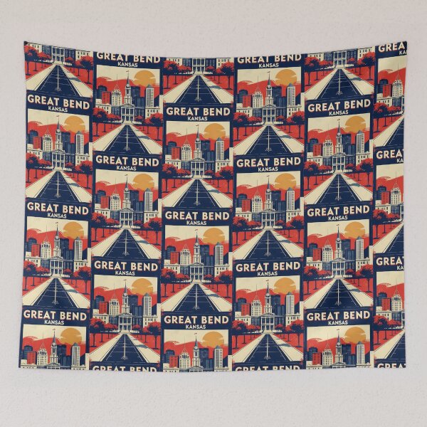Item preview, Great Bend Kansas 1950s USA Vintage Travel Tourism designed and sold by TravelersGems.