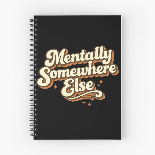 Item preview, Mentally Somewhere Else | Retro Groovy 70s Aesthetic Typography designed and sold by Hamza25const.
