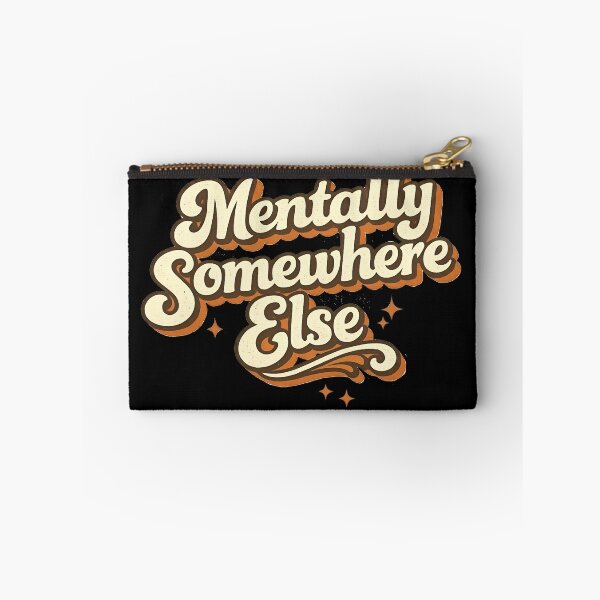 Item preview, Mentally Somewhere Else | Retro Groovy 70s Aesthetic Typography designed and sold by Hamza25const.