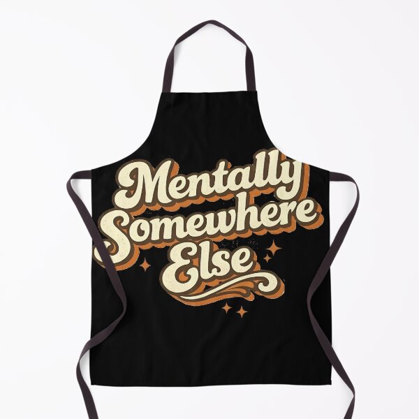 Item preview, Mentally Somewhere Else | Retro Groovy 70s Aesthetic Typography designed and sold by Hamza25const.